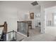 Upstairs hallway leads to laundry room featuring a washer and dryer at 1038 Felman Rd, Durham, NC 27703