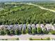 Aerial view of a suburban neighborhood with lush greenery and a highway in the distance at 1201 Somers Dr, Morrisville, NC 27560