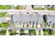 Aerial view highlights the community's orderly layout and green spaces at 1312 Regulator St, Raleigh, NC 27603