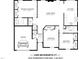 Detailed floor plan of a home, showcasing the layout of the rooms, including dimensions and features at 1409 Beckworth Ct, Garner, NC 27529