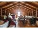 Spacious attic with exposed rafters and plenty of room for storage and other uses at 1508 Heritage Reserve Ct, Wake Forest, NC 27587
