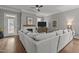 Comfortable living room with a fireplace and access to a outdoor area at 1508 Heritage Reserve Ct, Wake Forest, NC 27587