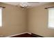 Modest bedroom with hardwood floors and natural lighting, and ceiling fan at 2071 Meadow Ln, Graham, NC 27253
