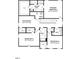 Detailed floor plan showcasing the layout of the upper level, including the primary bedroom, flex room, and additional bedrooms at 218 Macon Lake Drive # 43, Apex, NC 27523