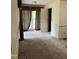 Standard bedroom featuring patterned curtains and carpet flooring at 2237 Keith Hills Rd, Lillington, NC 27546