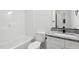 Modern bathroom features granite counters, new fixtures, and toilet at 2301 Pinecroft Dr, Burlington, NC 27217