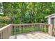 Spacious wooden deck with railings, perfect for outdoor entertaining or relaxation at 2324 Dahlgreen Rd, Raleigh, NC 27615