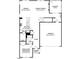 Detailed first floor plan showcasing the kitchen, Gathering room, and main level bedroom at 246 Macon Lake Drive # 36, Apex, NC 27523