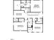 Second floor plan includes primary bedroom suite, two additional bedrooms, flex room, and laundry room at 254 Macon Lake Drive # 34, Apex, NC 27523