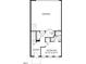 Floor plan showcasing the home's first floor with garage, foyer, bedroom and bath at 2808 Kempthorne Rd # 61, Cary, NC 27519