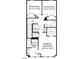 Floor plan highlighting the layout of the bedrooms, baths, laundry, and walk-in closets at 2808 Kempthorne Rd # 61, Cary, NC 27519