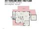 A floor plan of the first floor of the house with room dimensions at 2817 Henslowe Dr, Raleigh, NC 27603