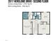 A floor plan of the second floor of the house with room dimensions at 2817 Henslowe Dr, Raleigh, NC 27603