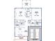 First floor plan of a house, with kitchen, owner bedroom, garage and living spaces at 32 Iroquois Ct, Garner, NC 27529