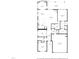Detailed floor plan showcasing the layout of the home, including the bedroom, kitchen, and living areas at 323 Rosedale Creek Dr, Durham, NC 27703