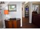 Inviting foyer with wood floors and a decorative console table, showcasing the home's character at 408 Greenfern Ct, Burlington, NC 27215