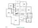 First floor plan showcasing the kitchen, bedrooms, garages and living spaces at 5841 Carriage Gate Dr, Raleigh, NC 27603