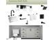 Stylish hall bathroom with a modern vanity, fixtures, and sleek design elements at 5841 Carriage Gate Dr, Raleigh, NC 27603