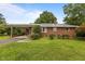 Single-story brick home featuring a carport, manicured lawn, and mature landscaping at 5918 Efland Cedar Grove Rd, Cedar Grove, NC 27231