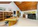 Large home office features built-in shelving, wood ceilings, and a piano at 6 Womble Cir, Durham, NC 27705