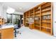 Spacious office with custom built-in shelving and desk space, perfect for a home library at 6 Womble Cir, Durham, NC 27705