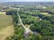Aerial view of neighborhood with lush trees and expansive landscape at 6717 Country Hollows Ln, Holly Springs, NC 27540