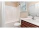 Bright bathroom with a shower and bathtub combination at 6717 Country Hollows Ln, Holly Springs, NC 27540