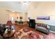 Spacious living room with hardwood floors and an open entryway to the front door at 70 Dexterfield Dr, Fuquay Varina, NC 27526
