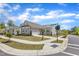 Well-manicured lawn with sidewalk access to a charming single-Gathering home with a two-car garage at 704 Haven Peak Ln, Wake Forest, NC 27587