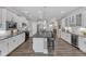 Spacious kitchen with a large granite island, stainless appliances, white cabinets, and modern design at 704 Haven Peak Ln, Wake Forest, NC 27587