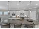 Bright, open kitchen with granite island, stainless steel appliances, and stylish pendant lighting at 704 Haven Peak Ln, Wake Forest, NC 27587
