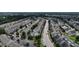 Aerial view showcases a meticulously planned neighborhood with tree-lined streets and varied home styles at 711 Keystone Park Dr # 78, Morrisville, NC 27560