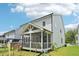 Back of the house with a screened in porch, deck, and a swing set in the yard at 772 Mirkwood Ave, Apex, NC 27523