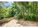 A fenced in backyard featuring a natural landscape of mature trees providing both privacy and shade at 804 Town Side Dr, Apex, NC 27502