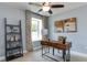 Office boasts natural light, stylish decor, and a functional workspace for productivity at 1019 Tranquil Crk Way, Wake Forest, NC 27587