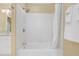 Bright bathroom features a shower and bathtub combo with white tile surround at 104 San Sophia Dr, Chapel Hill, NC 27514