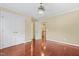 Spacious bedroom with hardwood floors, and double door closet at 104 San Sophia Dr, Chapel Hill, NC 27514