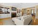 Open living room with a fireplace and hardwood flooring at 104 San Sophia Dr, Chapel Hill, NC 27514