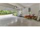Spacious garage with an open door and plenty of room for storage and activities at 1123 Poplar Forest Ln, Pittsboro, NC 27312