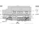 Architectural drawing of rear elevation, displaying a large porch with outdoor living space at 115 Evington Dr # 29, Pittsboro, NC 27312