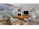 Inviting living room featuring a fireplace, bright windows, and comfortable sofas at 12227 Orchardgrass Ln, Raleigh, NC 27614
