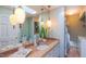 Charming bathroom seamlessly connected to the laundry area, offers efficiency and style at 1815 Hawthorne Ln, Burlington, NC 27215