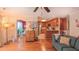 Open floor plan displays the living room, kitchen and adjacent sitting room area at 1815 Hawthorne Ln, Burlington, NC 27215