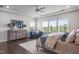 Bright bedroom with large windows, wooden dresser and an accent chair at 200 Baskerville Ct, Holly Springs, NC 27540