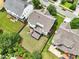 An aerial view of a home with a spacious backyard, ideal for outdoor living and entertaining at 214 Ashdown Forest Ln, Cary, NC 27519