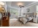 Main bedroom showcasing tray ceilings, natural light, and neutral décor at 218 Kinvara Ct, Wake Forest, NC 27587