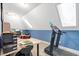 Home office featuring a desk and a treadmill at 218 Kinvara Ct, Wake Forest, NC 27587