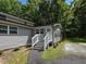 Back entrance with wooden steps and charming curb appeal at , Holly Springs, NC 27540