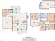 Detailed floor plan showcasing the layout of the home's three floors with dimensions and room labels at 2300 Ginger Gold Court, Apex, NC 27539