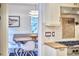 Modern kitchen that showcases a dining table and state-of-the-art appliances at 2334 Dawn Trl, Durham, NC 27712